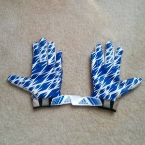 Blue adidas receiver gloves